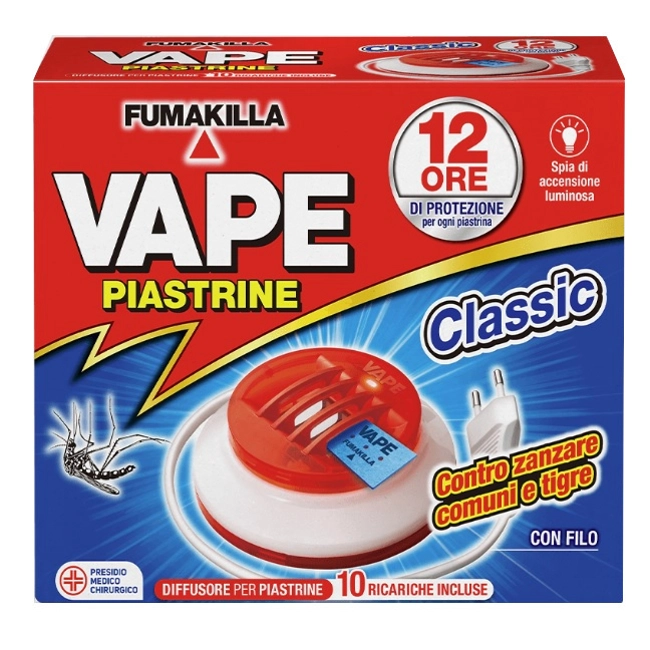 Vendita online Vape elettroemanatore mat con filo e 10 piastrine